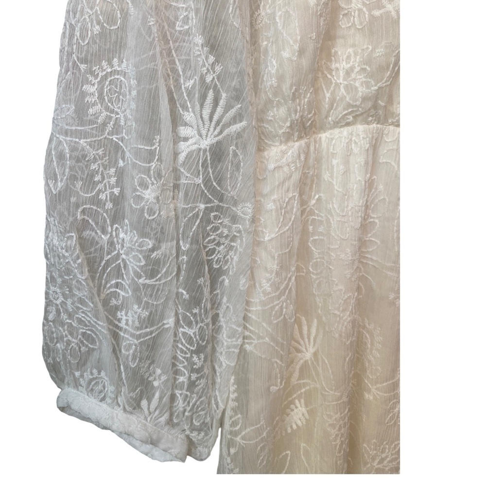 ModCloth Just the Beginning Boho Maxi Wedding Embroidered Dress Size 1X NWT - Picture 7 of 15